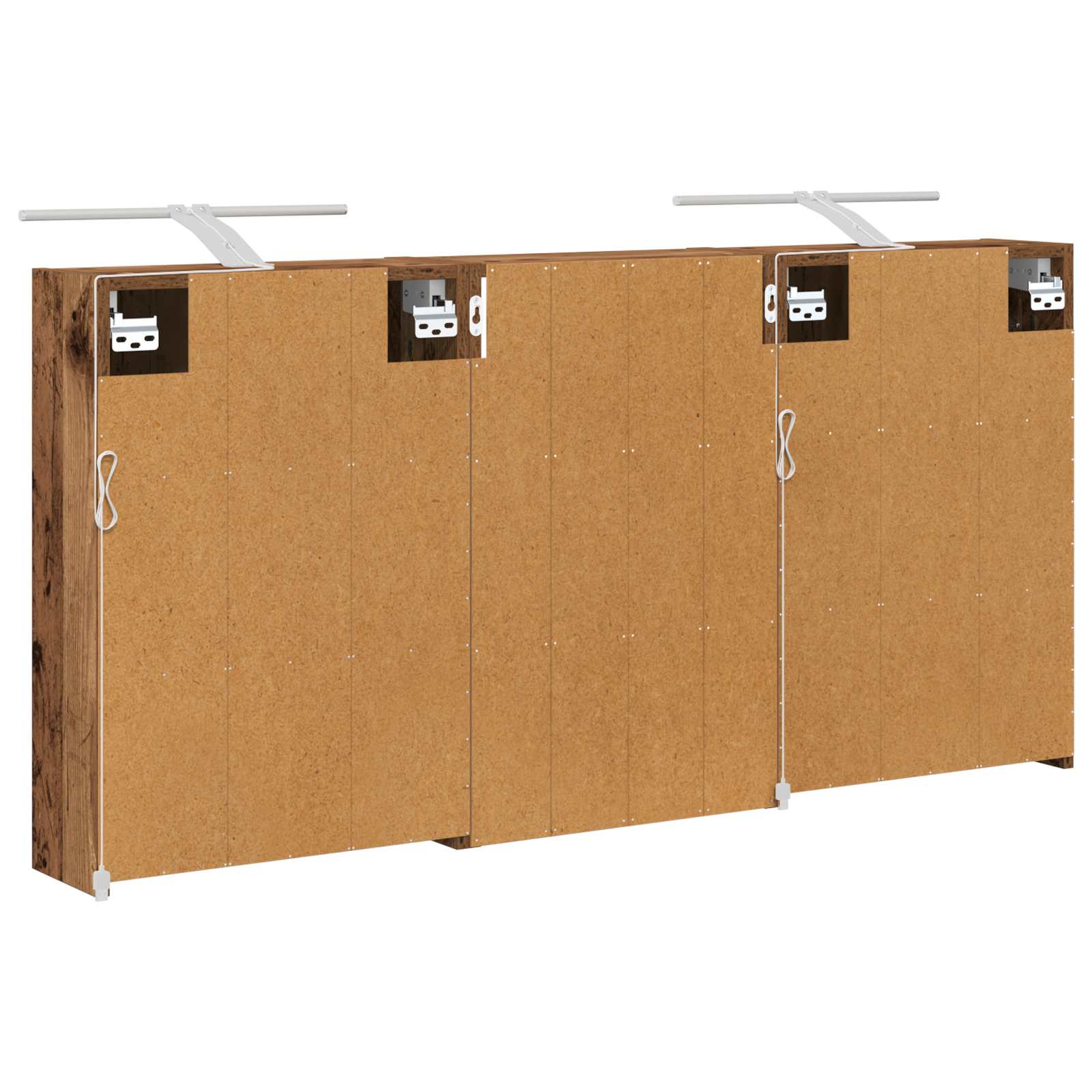 Sada koupelnových skříněk s policí 3 pcs 126 x 16 x 62,5 cm - obrázek 9