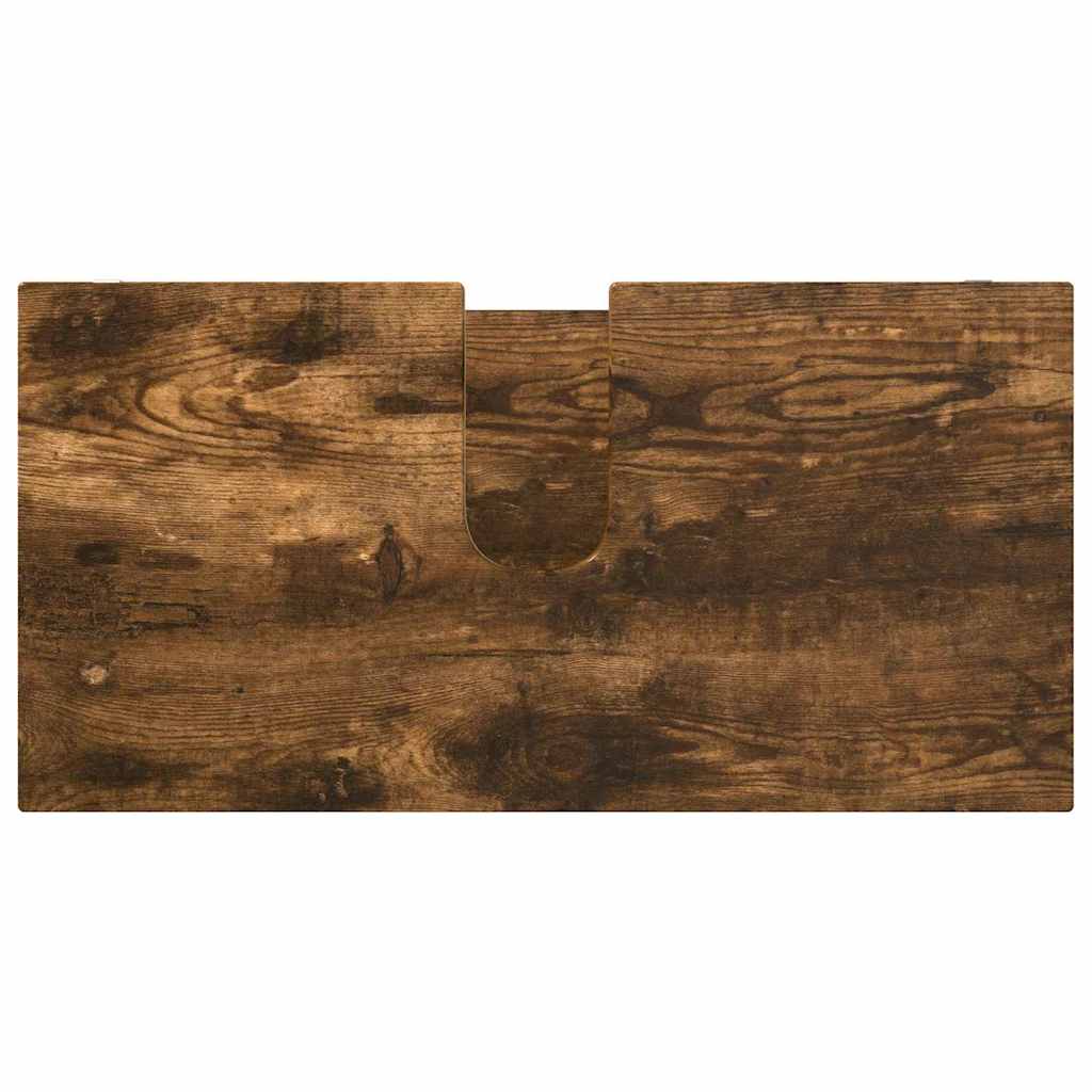 Vannitoa mööbleset sahtliga 4 pcs Suitsetatud tamm Tehispuit - Image 9