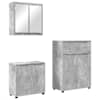 vidaXL Vannitoa m&ouml;&ouml;bleset 3 tk Betoonhall 72,5 x 36,5 x 100 cm
