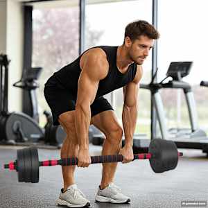 4-v-1 set dumbbelov 30kg Črna in rdeča Cement in železni pesek