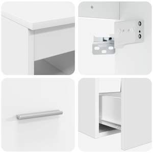 Sada koupelnového nábytku 2 pcs Bílá Kompozitní dřevo - obrázek 7
