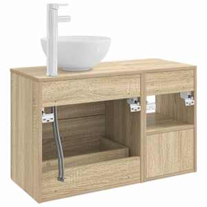 Sada koupelnového nábytku 2 pcs Dub sonoma Kompozitní dřevo - obrázek 6