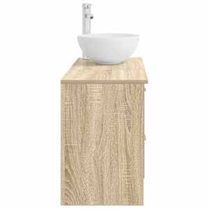 Sada koupelnového nábytku 2 pcs Dub sonoma Kompozitní dřevo - obrázek 5