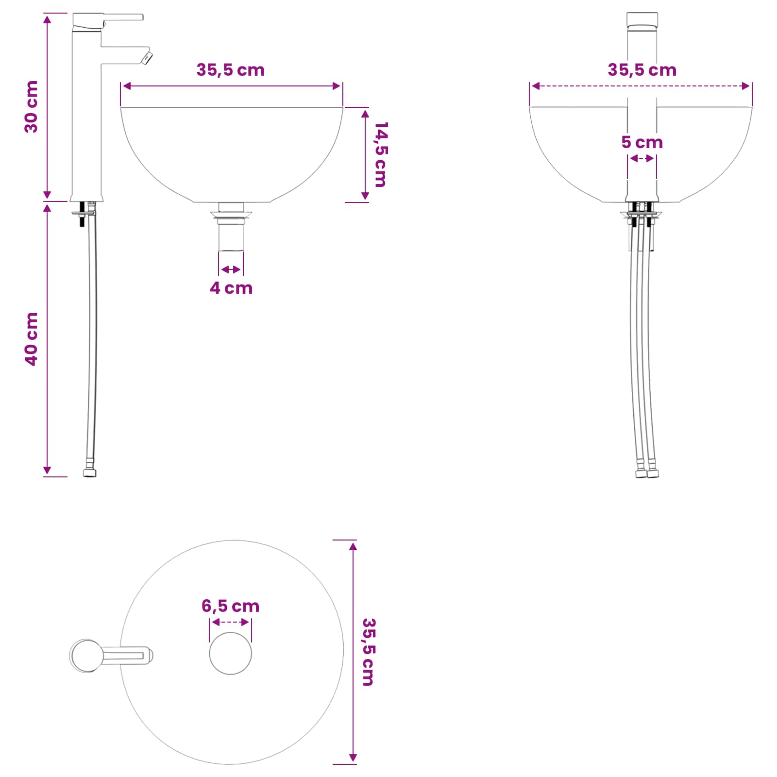 vidaXL Badezimmerschrank-Set 2 stk. Sonoma-Eiche 79,5 x 41 x 80 cm – Bild 12