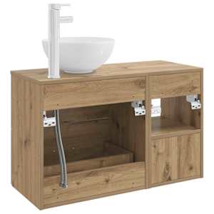 Sada koupelnového nábytku 2 pcs Dub artisan Kompozitní dřevo - obrázek 6