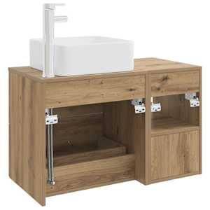 Sada koupelnového nábytku 2 pcs Dub artisan Kompozitní dřevo - obrázek 6