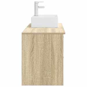 Sada koupelnového nábytku 2 pcs Dub sonoma Kompozitní dřevo - obrázek 5