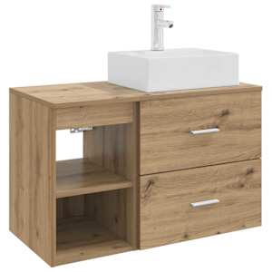 vidaXL Vannitoa m&ouml;&ouml;bleset 2 tk Artisan tamm Tehispuit