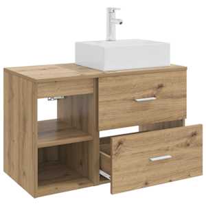 Sada koupelnového nábytku 2 pcs Dub artisan Kompozitní dřevo - obrázek 4