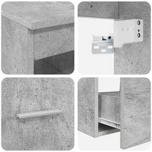 Sada koupelnového nábytku 2 pcs Betonově šedá Kompozitní dřevo - obrázek 7