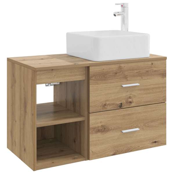 vidaXL Vannitoa m&ouml;&ouml;bleset 2 tk Artisan tamm Tehispuit