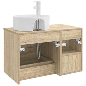 Sada koupelnového nábytku 2 pcs Dub sonoma Kompozitní dřevo - obrázek 6