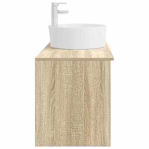 Sada koupelnového nábytku 2 pcs Dub sonoma Kompozitní dřevo - obrázek 5