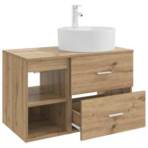 Sada koupelnového nábytku 2 pcs Dub artisan Kompozitní dřevo - obrázek 4