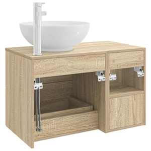 Sada koupelnového nábytku 2 pcs Dub sonoma Kompozitní dřevo - obrázek 6