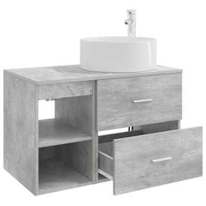 Sada koupelnového nábytku 2 pcs Betonově šedá Kompozitní dřevo - obrázek 4
