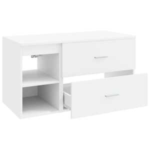 Sada koupelnového nábytku 2 pcs Bílá Kompozitní dřevo - obrázek 4