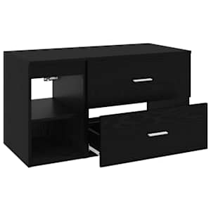 Sada koupelnového nábytku 2 pcs Černý dub Kompozitní dřevo - obrázek 4