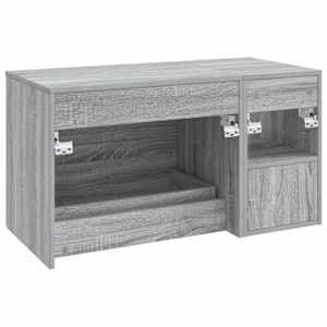 Sada koupelnového nábytku 2 pcs Šedý Sonoma Kompozitní dřevo - obrázek 6