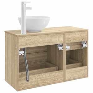 Sada koupelnového nábytku 2 pcs Dub sonoma Kompozitní dřevo - obrázek 5