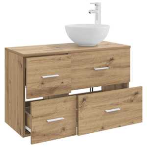 Sada koupelnového nábytku 2 pcs Dub artisan Kompozitní dřevo - obrázek 3