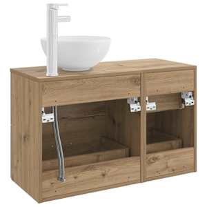 Sada koupelnového nábytku 2 pcs Dub artisan Kompozitní dřevo - obrázek 5