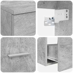 Sada koupelnového nábytku 2 pcs Betonově šedá Kompozitní dřevo - obrázek 6