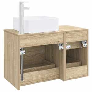 Sada koupelnového nábytku 2 pcs Dub sonoma Kompozitní dřevo - obrázek 5