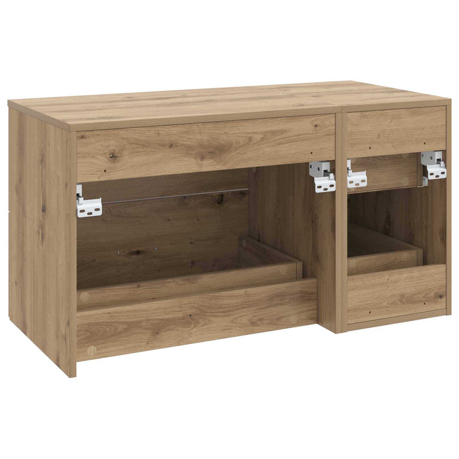 Badkamermeubelset 2 st Artisanaal eiken Bewerkt hout - Afbeelding 5