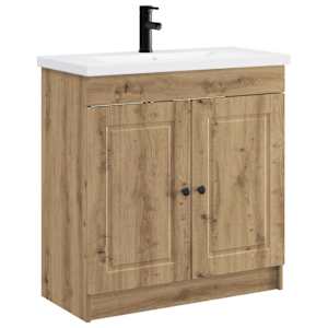 vidaXL Vannitoa m&ouml;&ouml;bleset Artisan tamm 56 x 37,5 x 81 cm Tehispuit