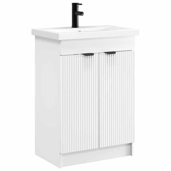 vidaXL Vannitoa m&ouml;&ouml;bleset Valge 78,5 x 37,5 x 81 cm Tehispuit