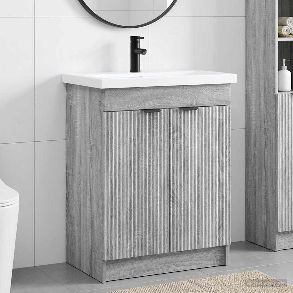 vidaXL Set de mobilier pentru baie Sonoma gri 78,5 x 37,5 x 81 cm