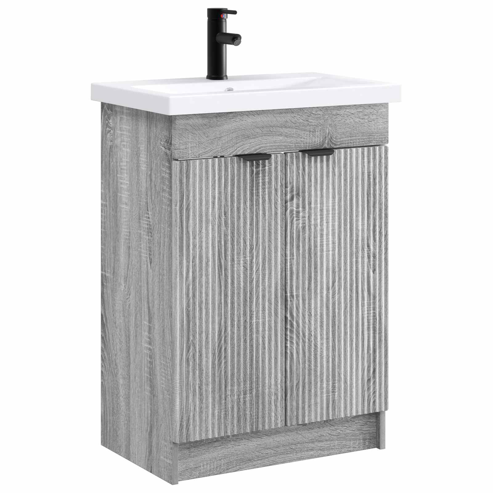 vidaXL Set de mobilier pentru baie Sonoma gri 78,5 x 37,5 x 81 cm