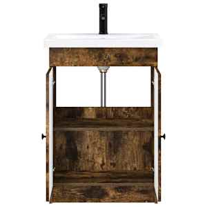 Sada koupelnového nábytku Kouřový dub 56 x 37,5 x 81 cm - obrázek 3