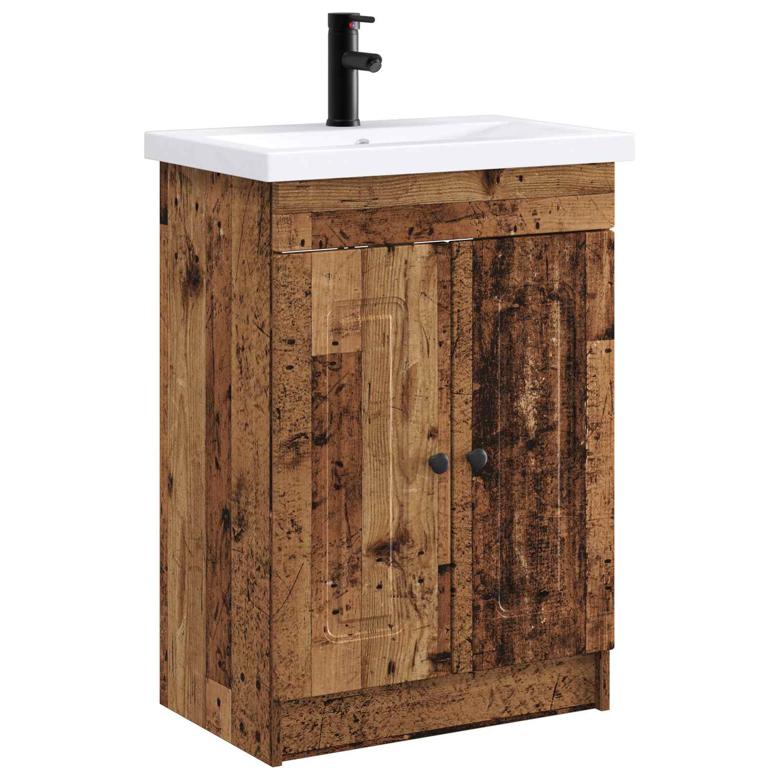 vidaXL Set de mobilier pentru baie Lemn vechi 56 x 37,5 x 81 cm