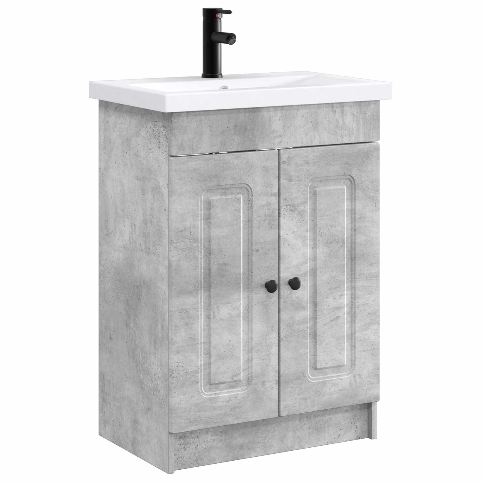 vidaXL Set de mobilier pentru baie Gri Beton 78,5 x 37,5 x 81 cm