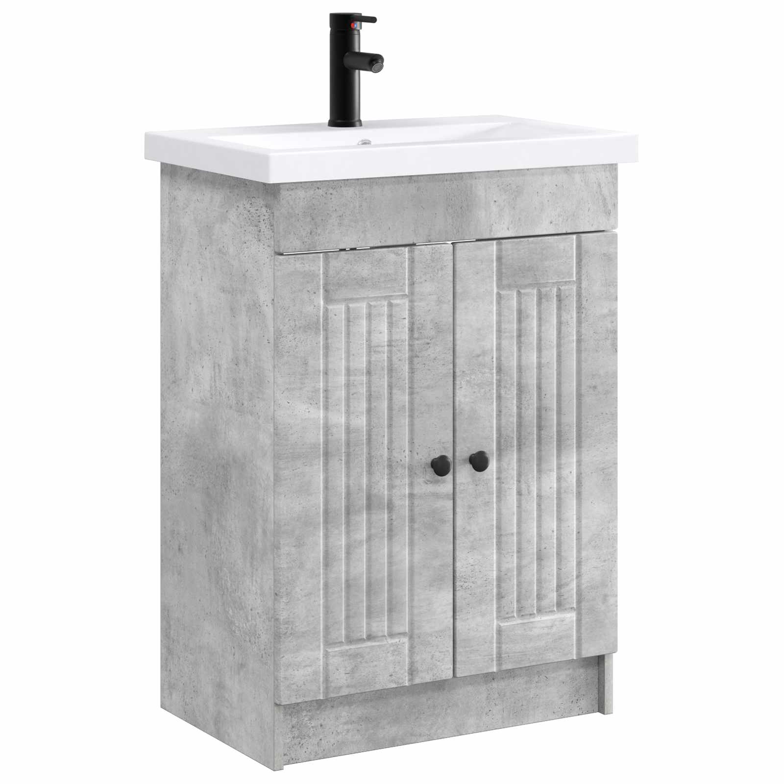 vidaXL Set de mobilier pentru baie Gri Beton 78,5 x 37,5 x 81 cm