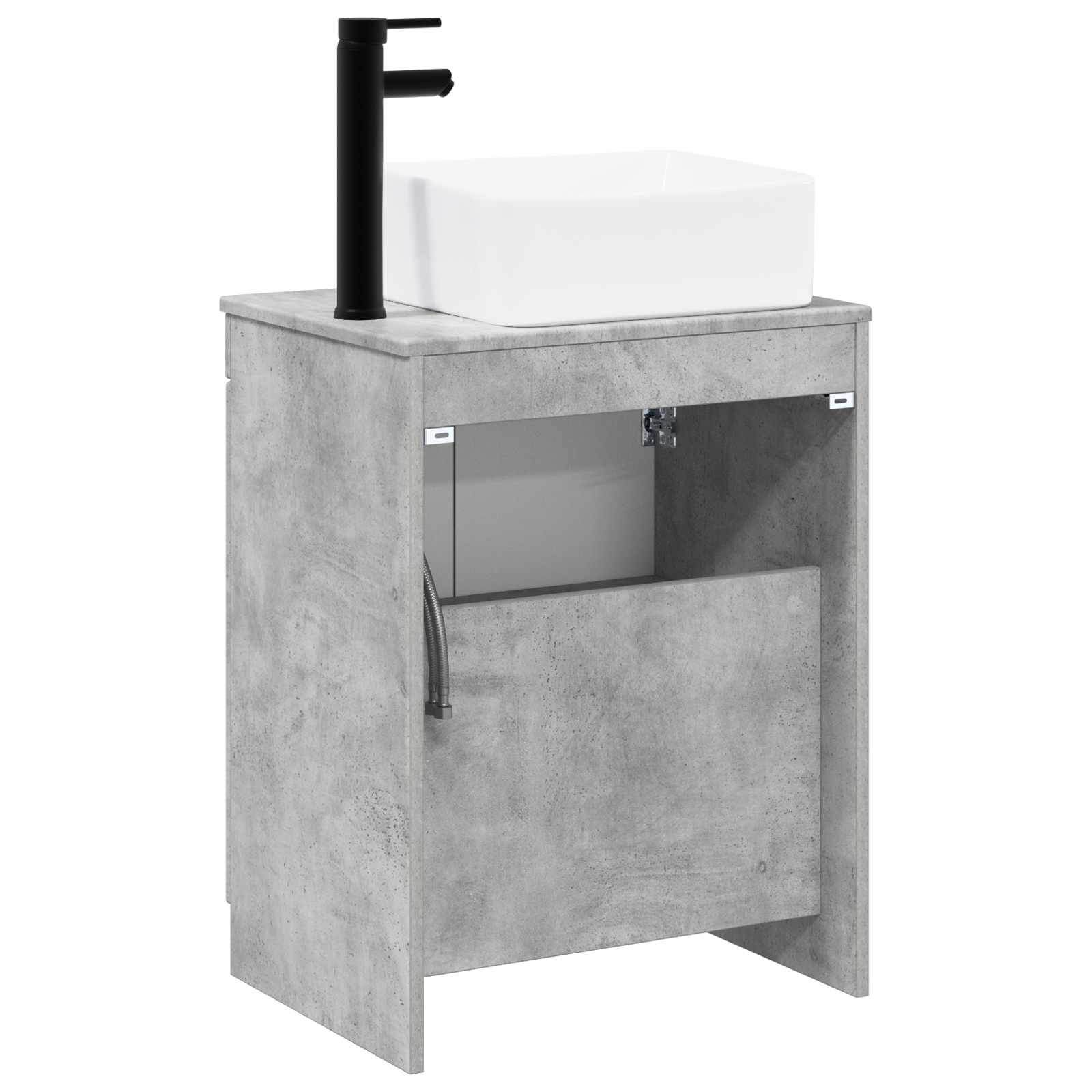 vidaXL Waschbeckenschrank Betongrau 54 x 41 x 100 cm Holzwerkstoff – Bild 7