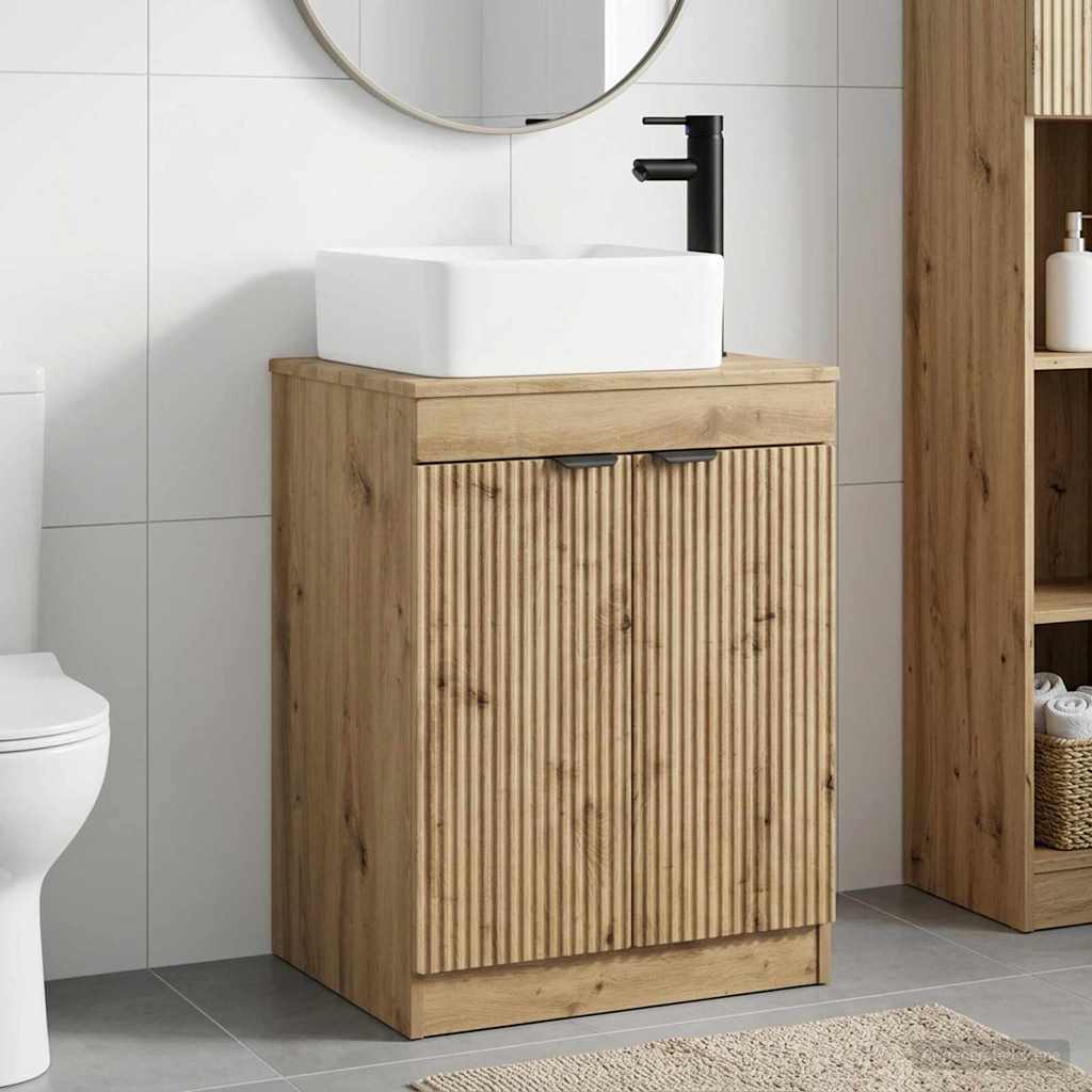 vidaXL Badezimmermöbel-Set Artisan-Eiche Holzwerkstoff