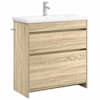 vidaXL Vannitoa m&ouml;&ouml;bleset Sonoma tamm 81 x 40 x 84,5 cm Tehispuit