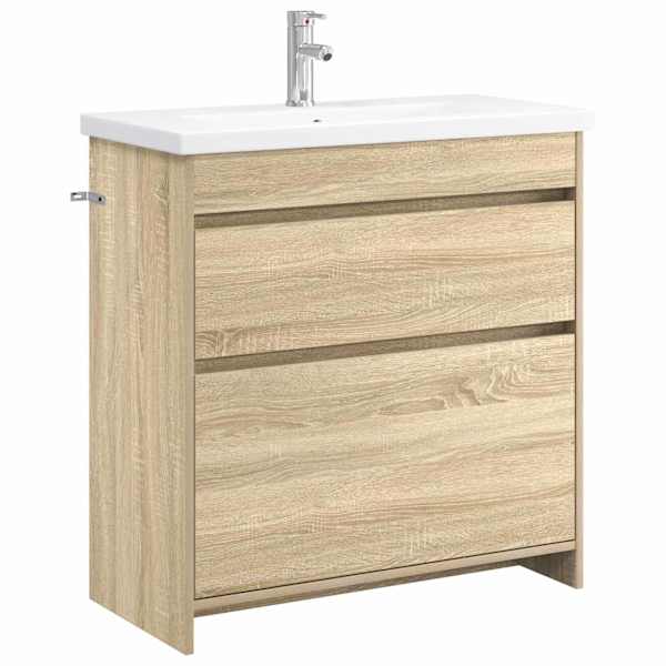 vidaXL Vannitoa m&ouml;&ouml;bleset Sonoma tamm 81 x 40 x 84,5 cm Tehispuit
