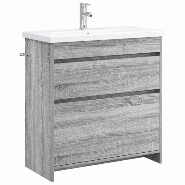 vidaXL Vannitoa m&ouml;&ouml;bleset Hall Sonoma 81 x 40 x 84,5 cm Tehispuit