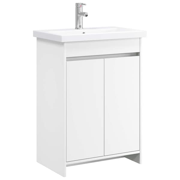 vidaXL Vannitoa m&ouml;&ouml;bleset Valge 61 x 40 x 84,5 cm Tehispuit