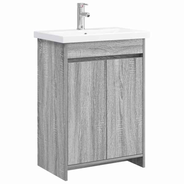 vidaXL Vannitoa m&ouml;&ouml;bleset Hall Sonoma 61 x 40 x 84,5 cm Tehispuit