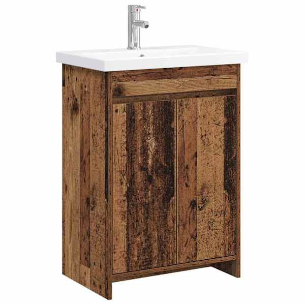 vidaXL Vannitoa m&ouml;&ouml;bleset Vana puit 61 x 40 x 84,5 cm Tehispuit