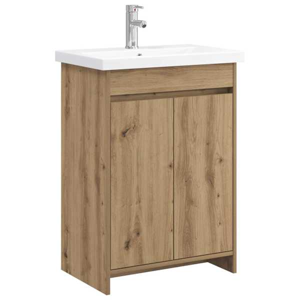 vidaXL Vannitoa m&ouml;&ouml;bleset Artisan tamm 61 x 40 x 84,5 cm Tehispuit