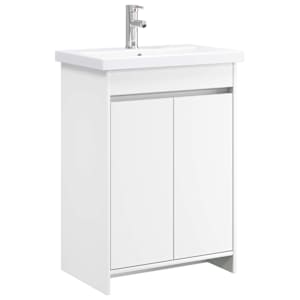 vidaXL Vannitoa m&ouml;&ouml;bleset Valge 81 x 40 x 84,5 cm Tehispuit