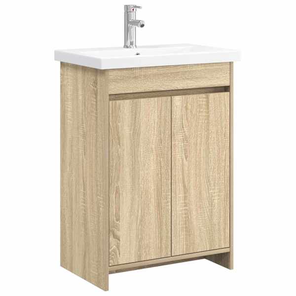 vidaXL Vannitoa m&ouml;&ouml;bleset Sonoma tamm 81 x 40 x 84,5 cm Tehispuit