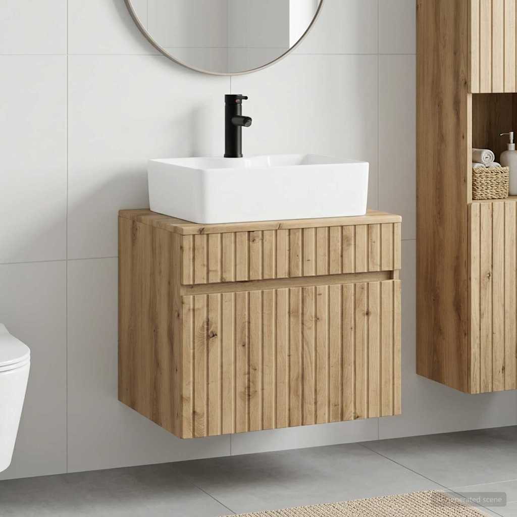 vidaXL Badezimmermöbel-Set Artisan-Eiche Holzwerkstoff