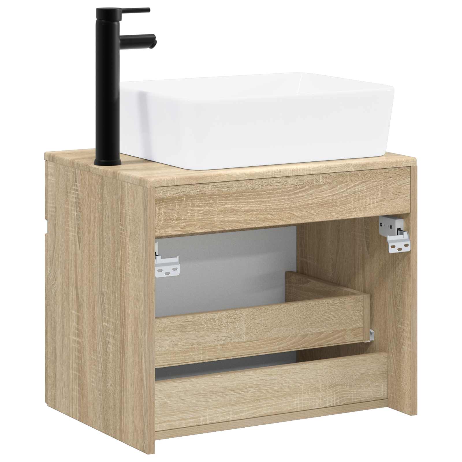 vidaXL Waschbeckenschrank Sonoma-Eiche 59 x 44,5 x 80 cm Holzwerkstoff – Bild 7